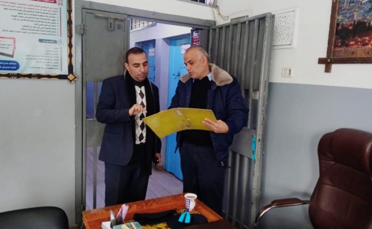 نيابة شمال غزة الجزئية تُجري زيارة لمركز شرطة معسكر جباليا