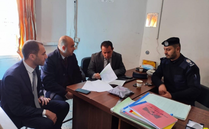 نيابة غزة الجزئية الثانية تُجري زيارة تفقدية لمركز شرطة الرمال