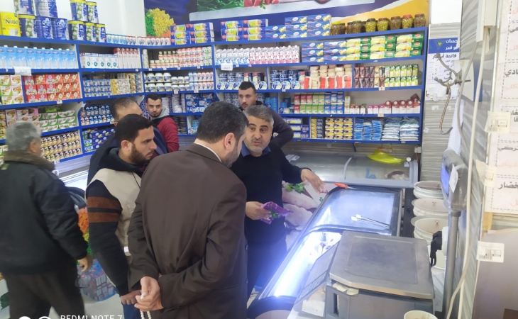 نيابة الشمال الجزئية تجري جولة تفقدية وتفتيشية على بعض  المحال التجارية والمخابز والمولات والمكاتب في محافظة الشمال