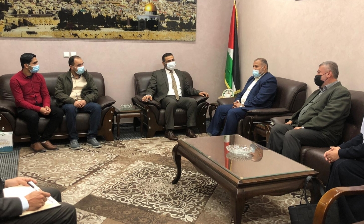 النائب العام يستقبل وفداً من مؤسسة الشيخ احمد ياسين الدولية