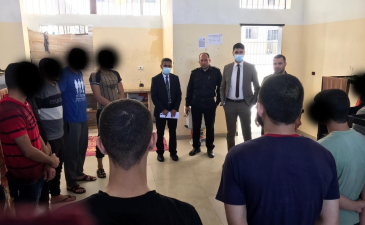 نيابة غزة  الكلية تتفقد النزلاء بمركز إصلاح وتأهيل طيبة المركزي