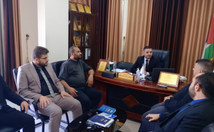 نيابة غزة الجزئية الأولى تجتمع مع مدير إدارة مباحث مرور غزة