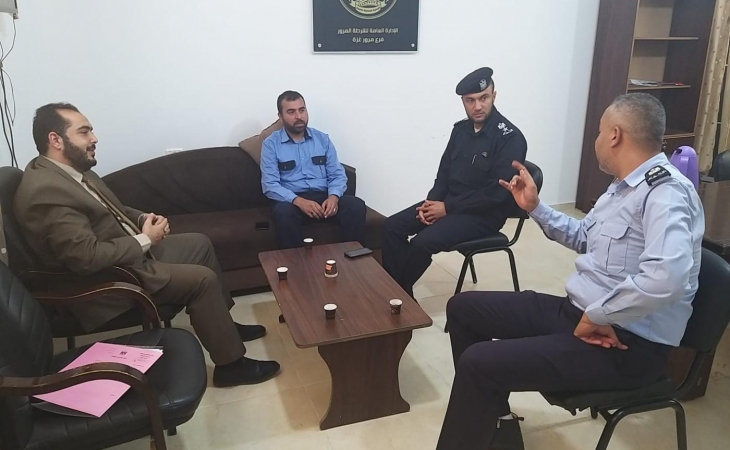 وكيل نيابة المرور بغزة ومدير شرطة المرور  يؤكدان على  تجويد وحسن ادارة الملف الجزائي والتشدد مع  المستببن بالحوادث المرورية الخطرة