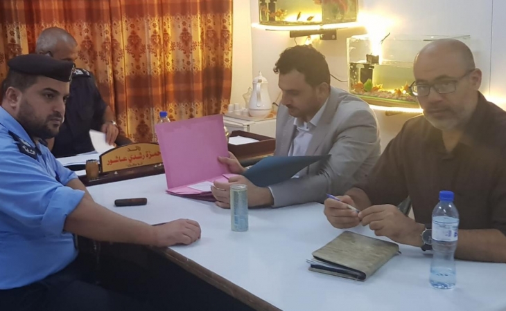 نيابة تنفيذ الأحكام تناقش مع مدير شرطة الشجاعية  آليات تعزيز التعاون ومتابعة تنفيذ الاحكام في القضايا الجزائية