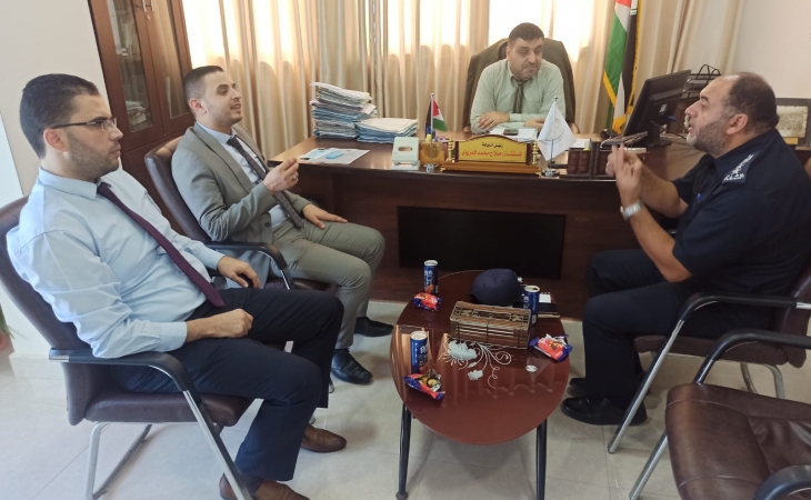 رئيسا نيابة غزة الجزئية والكلية  يستقبلان ادارة العلاقات العامة بالشرطة الفلسطينية و يؤكدان على تعزيز التعاون المشترك