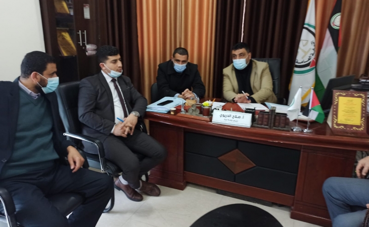 رئيس نيابة غزة يطلع   وفداً من عائلة  العرعير على مجريات التحقيق بواقعة القتل