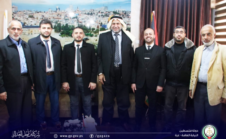 نيابة غزة الجزئية الأولى تلتقي بمدير عام شؤون العشائر بوزارة الداخلية