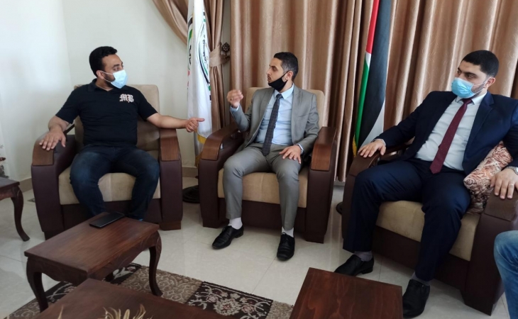 مدير نيابة غزة الأولي يستقبل مدير مكافحة المخدرات بالمحافظة