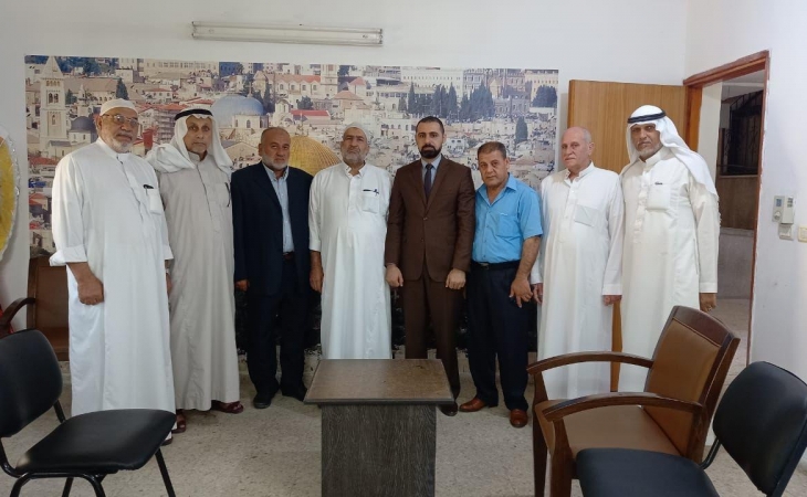 مدير نيابة الشمال الجزئية يستقبل وفد شؤون العشائر والإصلاح  بالمحافظة