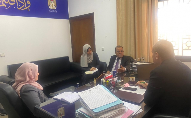  المكتب الفني بالنيابة العامة يعقد اجتماعاً مع اتحاد المقاولين الفلسطينيين