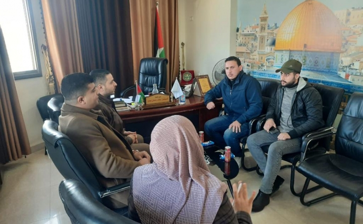 نيابة غزة الجزئية الأولى تعقد اجتماعاً مع دائرة الجرائم الإلكترونية بمحافظة غزة