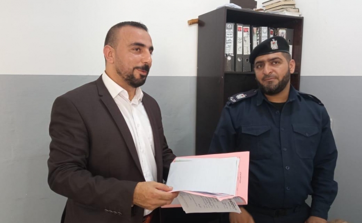 نيابة شمال غزة الجزئية تُجري زيارة ميدانية لمركز شرطة معسكر جباليا