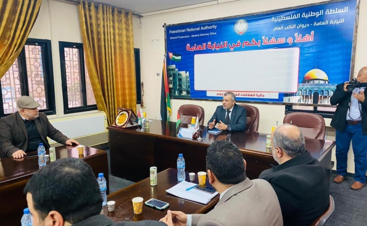النائب العام يستقبل وفد من محامي محافظة رفح لتهنئته بتوليه المنصب الجديد