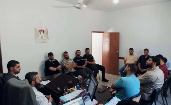 وكيلا نيابة رفح  يعقدان  محاضرة تدريبة لضباط تحقيق مكافحة المخدرات بالمحافظة