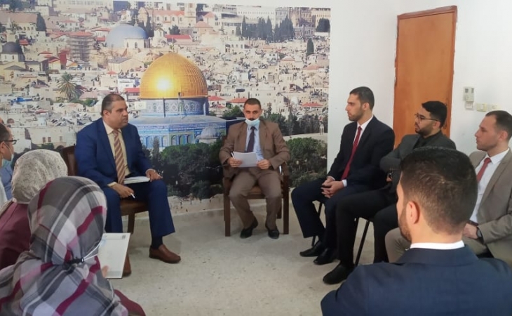 التفتيش القضائي يتفقد العمل بنيابة شمال غزة 