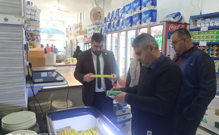 نيابة الشمال الجزئية تجري جولة تفقدية وتفتيشية على بعض  المحال التجارية والمخابز والمولات والمكاتب في محافظة الشمال