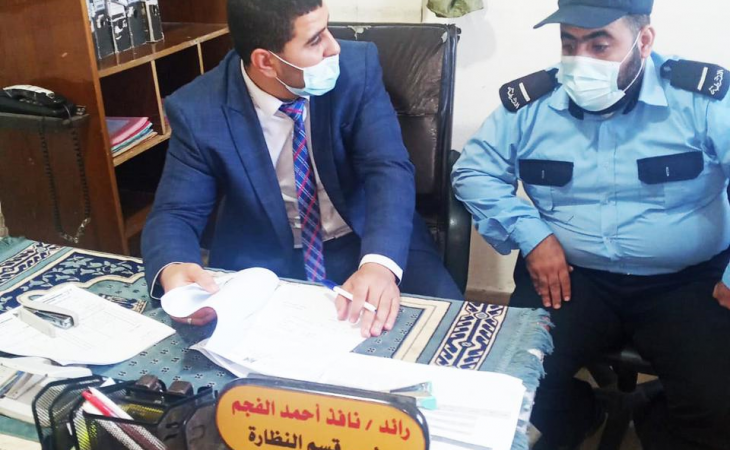 ضمن المتابعة المستمرة والدورية النيابة العامة تجري جولة تفتيشية على نظارات مراكز شرطة خانيونس