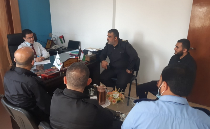 رئيس نيابة خانيونس يستقبل مدير مركز اصلاح وتأهيل أصداء  ويؤكد التشبيك مع شركاء العدالة