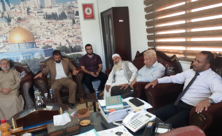 نيابة رفح تستقبل وفدا من رابطة علماء فلسطين(إصلاح رفح) .
