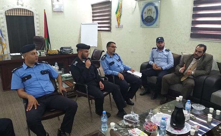 رئيس نيابة غزة الثالثة يستقبل مدير عام وضباط شرطة المرور