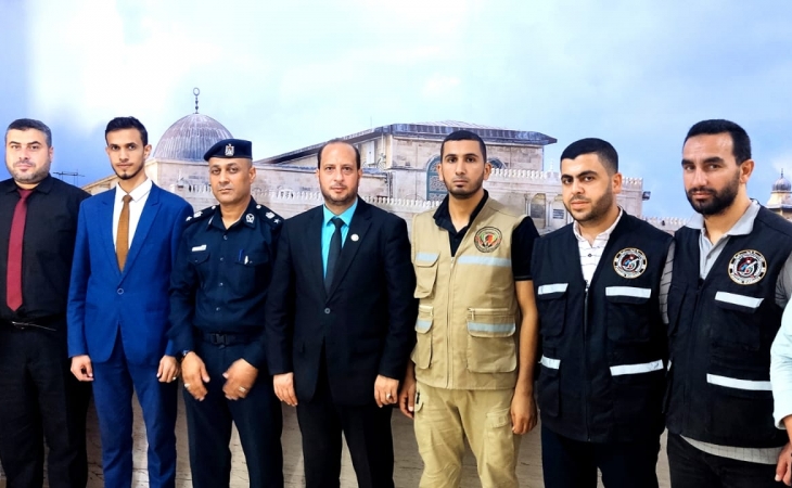 نيابة الوسطى الجزئية تعقد اجتماعاً مع الأدلة الجنائية وهندسة المتفجرات في المحافظة الوسطى