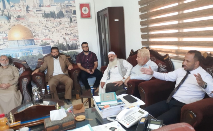 نيابة رفح تستقبل وفدا من رابطة علماء فلسطين(إصلاح رفح) .