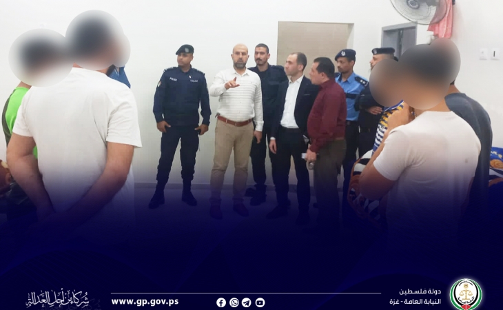 أعضاء النيابات الجزئية في محافظات القطاع يُجرون جولات تفتيشية على المراكز الشرطية خلال أيام عيد الأضحى المبارك