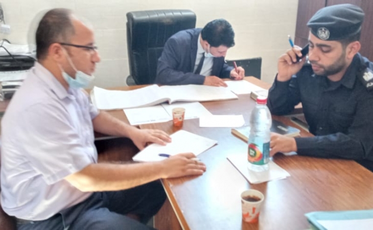 التفتيش القضائي يجري زيارات تفتيشة علي مراكز شرطة محافظة شمال غزة