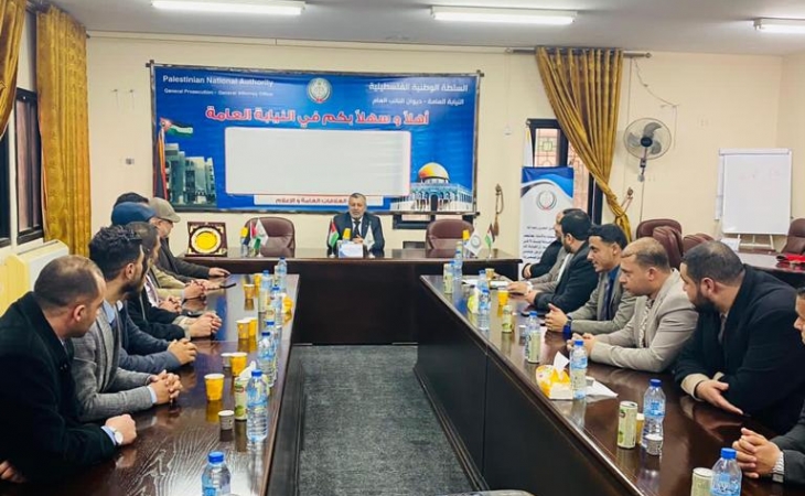 النائب العام يستقبل وفد من محامي محافظة رفح لتهنئته بتوليه المنصب الجديد