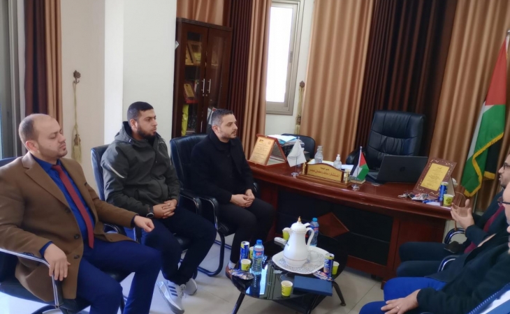 نيابة غزة الجزئية الأولى تلتقي بمدير دائرة المباحث الرقمية والاتصالات