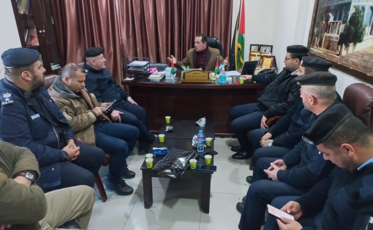 نيابة غزة الجزئية الثانية تجتمع مع وفد مركز شرطة جباليا البلد