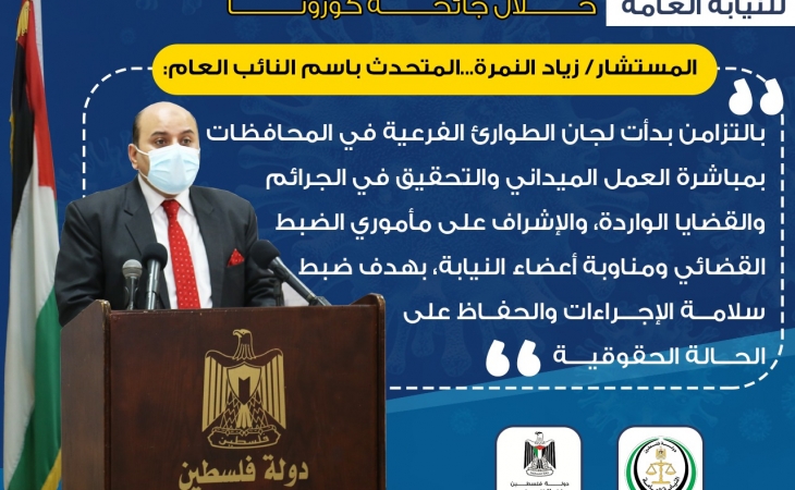 مؤتمر صحفي للنيابة العامة حول جهود النيابة العامة وأعمالها خلال جائحة كورونا