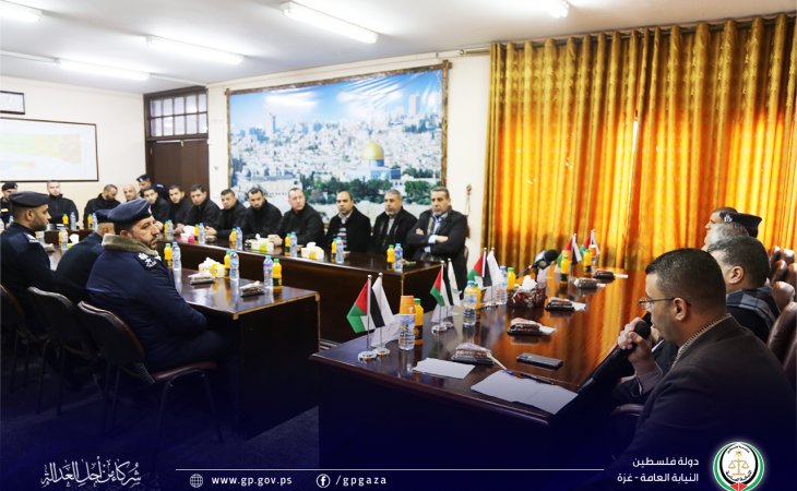 جانب من تكريم النائب العام المستشار/ د. محمد النحال، لقيادة ومسئولي الشرطة القضائية في النيابات وإدارة وضباط الأمن والحماية (أمن النائب العام)