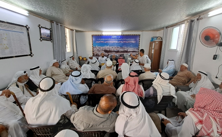 نيابة خانيونس الجزئية تجتمع مع الإدارة العامة لشئون العشائر وممثلّي وجهاء ومخاتير محافظة خانيونس