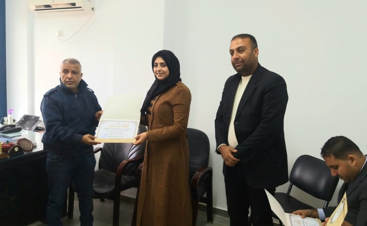 إدارة مكافحة المخدرات تكرم أعضاء نيابة خانيونس الجزئية
