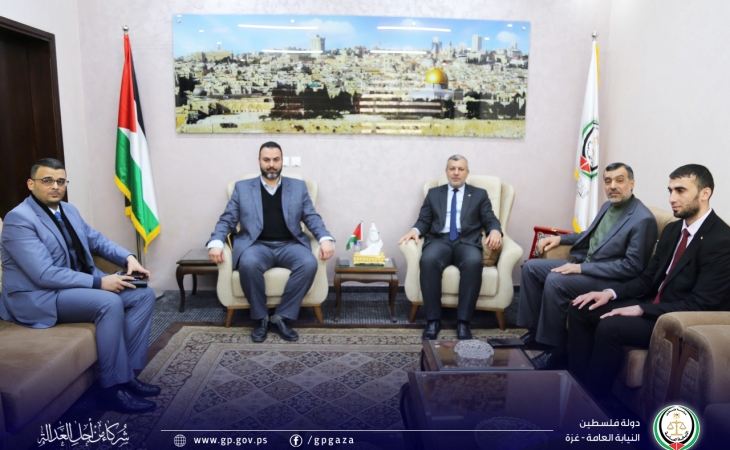 النائب العام يلتقي مع وكيل وزارة العدل لمناقشة عدة قضايا مشتركة