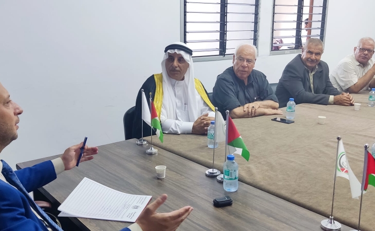 نيابة الوسطى الجزئية تستقبل وفداً من جمعية مخاتير فلسطين
