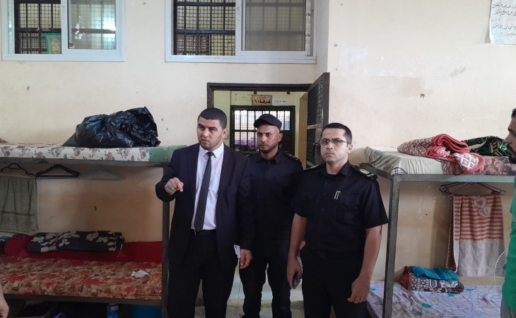 وكيل نيابة الوسطى الكلية يجري زيارة لمركز إصلاح وتأهيل الوسطى