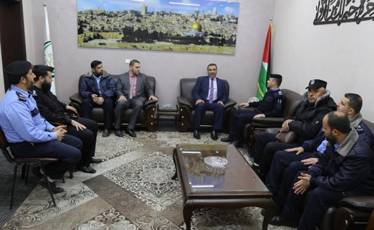 النائب العام يؤكد خلال اجتماعه مع الشرطة القضائية في محافظة غزة على حسن استقبال الجمهور