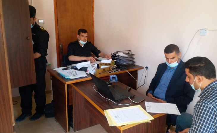 وكيل نيابة شمال غزة الكلية يتفقد أوضاع النزلاء بمركز اصلاح وتأهيل الشمال