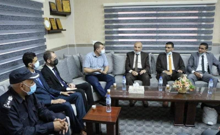 نيابة الوسطي الجزئية تجري زيارة تهنئة لشرطة محافظة الوسطي