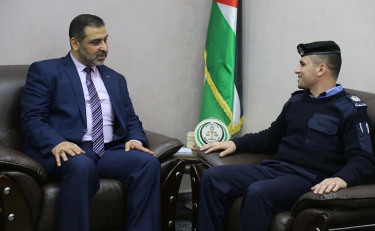 النائب العام يؤكد خلال اجتماعه مع الشرطة القضائية في محافظة غزة على حسن استقبال الجمهور