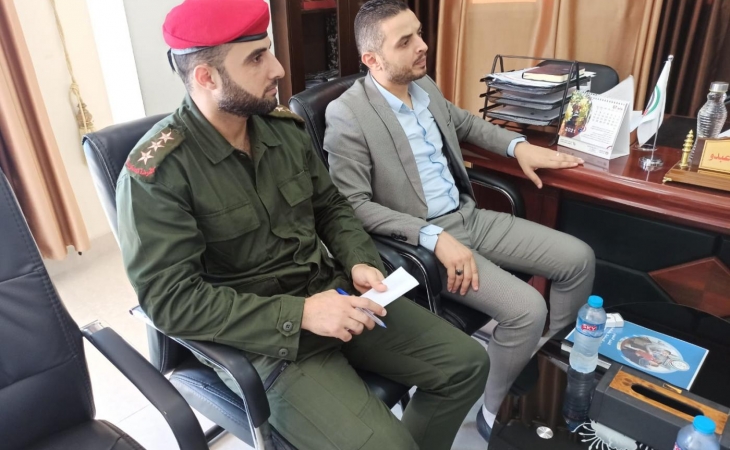 رئيس نيابة غزة الأولي  ومدير الشؤون القانونية بالشرطة العسكرية يؤكدان على الالتزام بدقة وسلامة الإجراءات القانونية وترسيخ هيبة القضاء