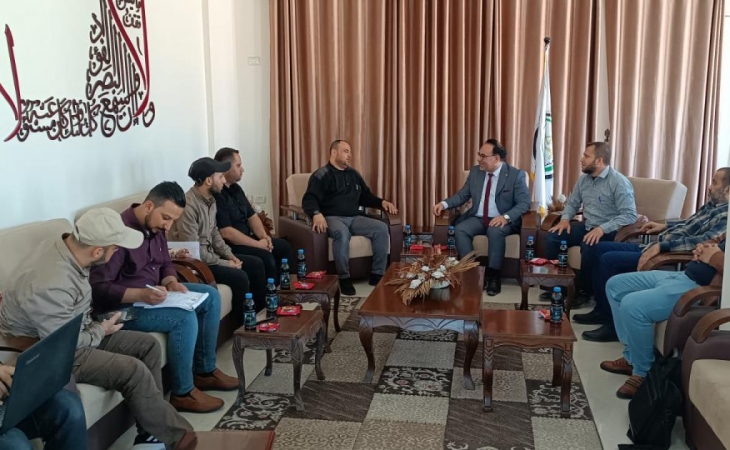 نيابة غزة الجزئية الثالثة تعقد اجتماعاً مع مباحث التموين والمعادن الثمينة