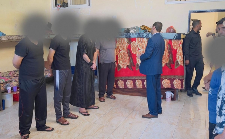 وكيل نيابة دير البلح الكلية يتفقد أوضاع النزلاء بمركز اصلاح والتأهيل المركزي