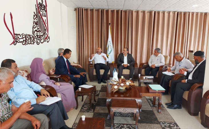 نيابة غزة الجزئية الثالثة تجتمع بوفد من بلدية غزة 