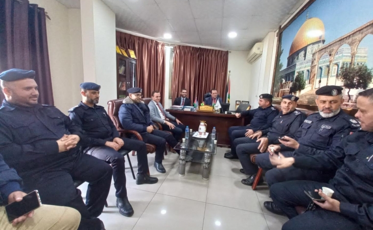 نيابة غزة الجزئية الثانية تستقبل وفداً من من شرطة البلديات