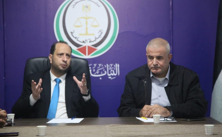 نيابة الوسطي الجزئية تستقبل وفداً من حركة حماس بمنطقة الزوايدة