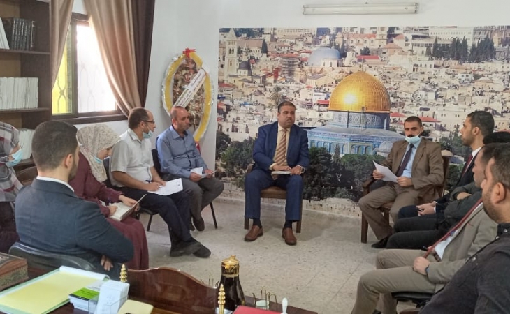 التفتيش القضائي يتفقد العمل بنيابة شمال غزة 