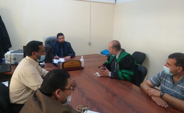 نيابة رفح  الكلية  ومحكمة الصلح يناقشان سبل تعزيز خدمة المواطنين وارساء العدالة